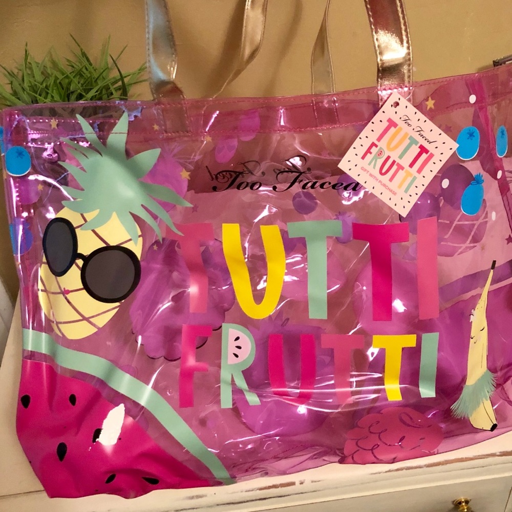 Too faced clear tote bag